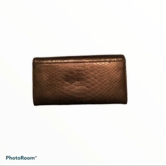 Michael kors brown metallic leather wallet - Picture 6 of 16